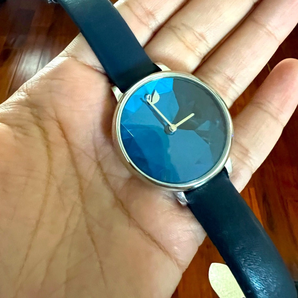 Swarovski blue crystal watch